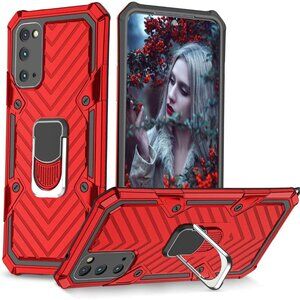 Compatible with Samsung Galaxy S20 Case red Military Grade durable shockproof Ri